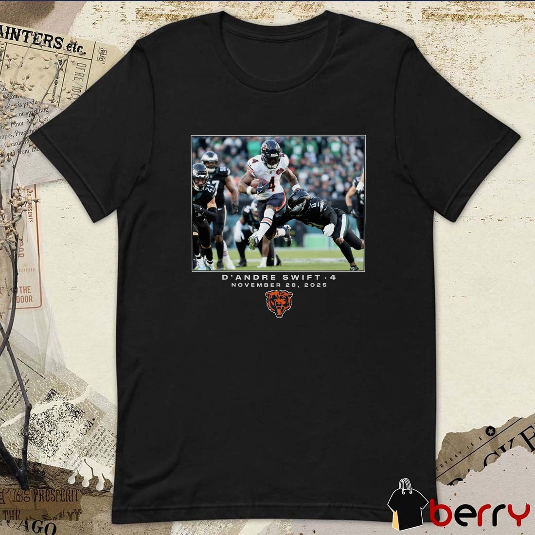 D’Andre Swift Chicago Bears NFL Flash Features Week 13 November 30 2025 t-shirt