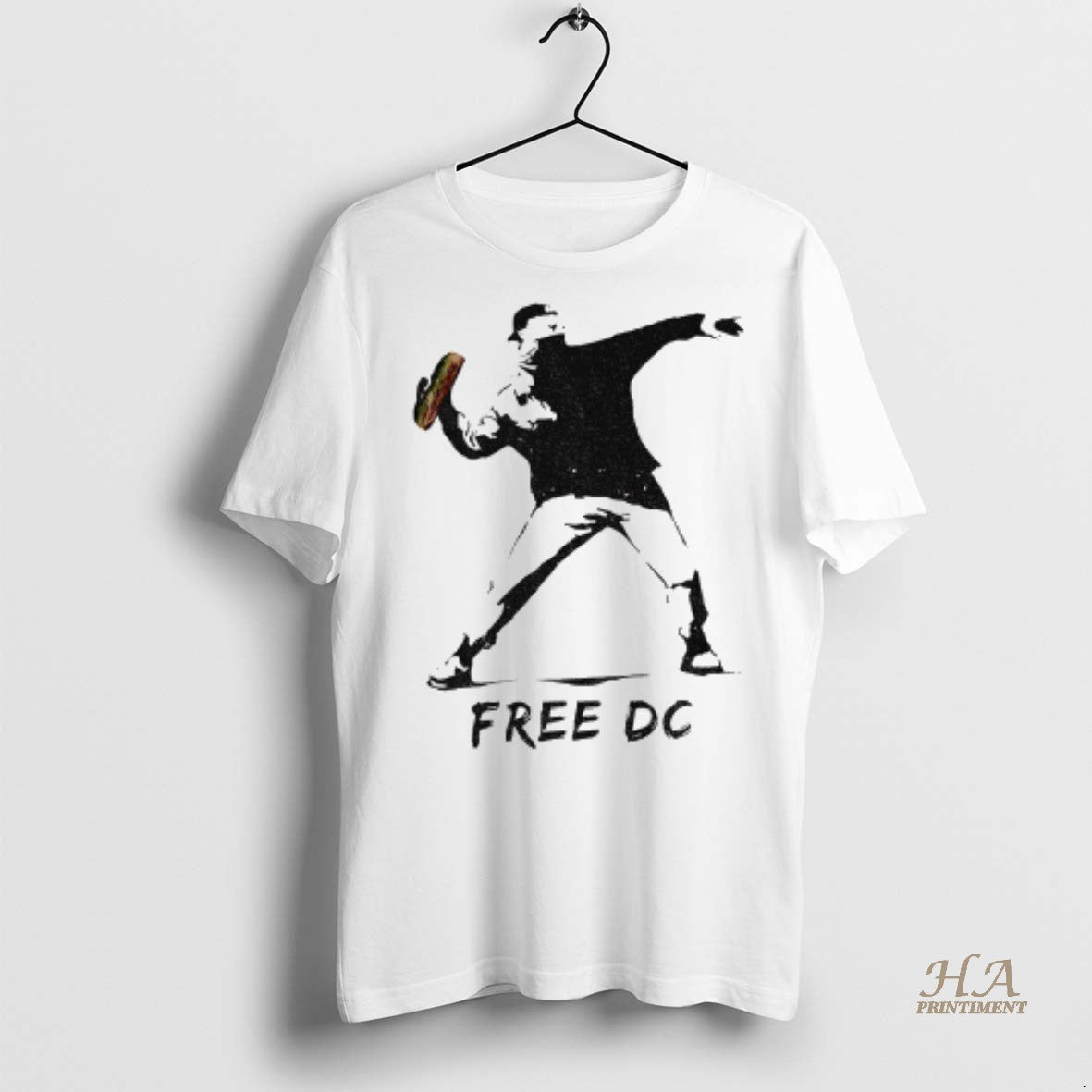 Official Dc Sandwich Thrower Banksy Inspired Free Dc Statehood Advocate Anti Trump Washington Resistance Abolish T-Shirts, Hoodie, Sweatshirt