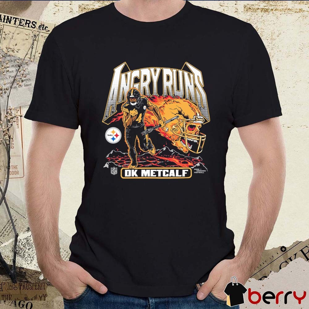 DK Metcalf Pittsburgh Steelers NFL Homage Angry Runs Player Graphic t-shirt