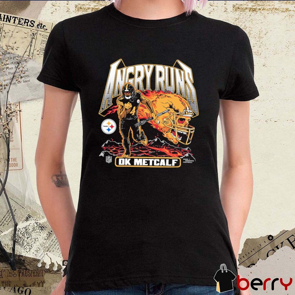 DK Metcalf Pittsburgh Steelers NFL Homage Angry Runs Player Graphic t-shirt