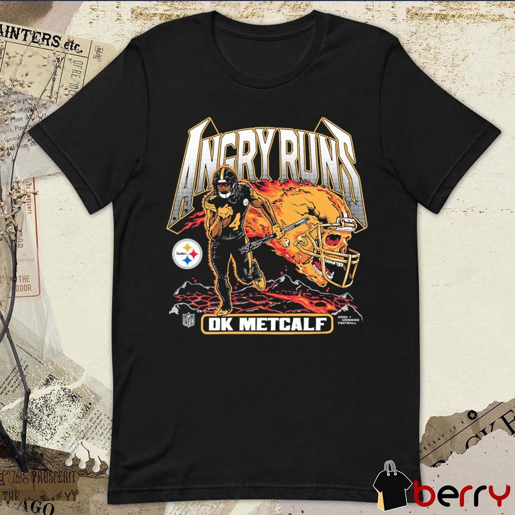 DK Metcalf Pittsburgh Steelers NFL Homage Angry Runs Player Graphic t-shirt