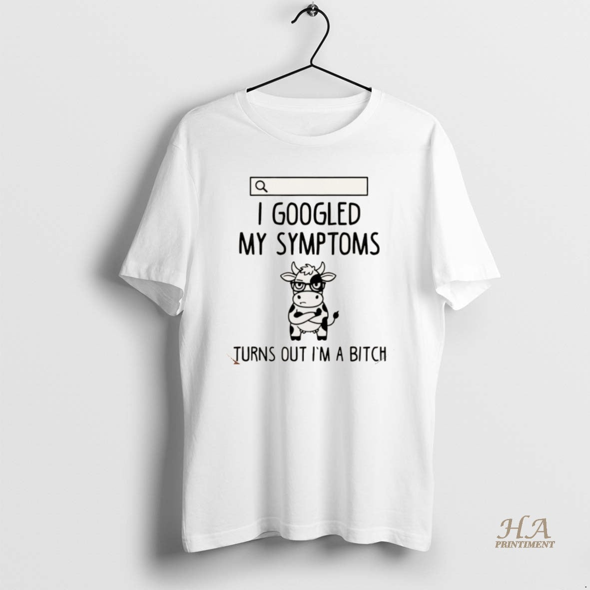 Official Dairy Cow I Googled My Symptoms Turn Out Im A Bitch Christmas Ornaments T-Shirts, Hoodie, Sweatshirt