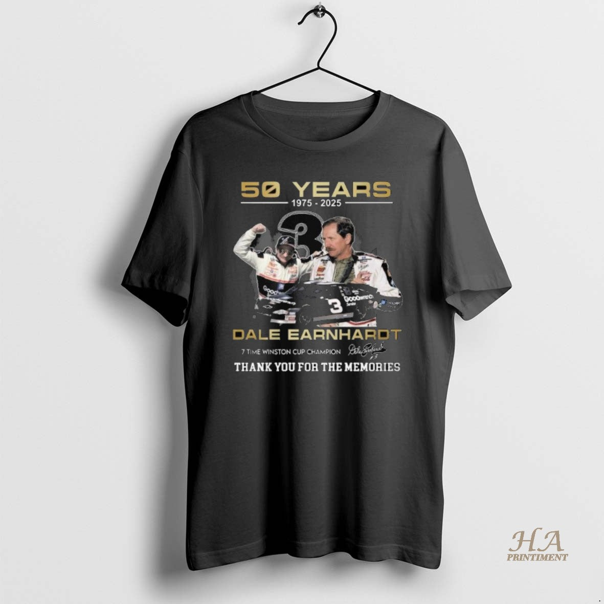 Official Dale Earnhardt 50 Years 1975 2025 7 Time Winston Cup Champion Signature Thank You T-Shirts, Hoodie, Sweatshirt