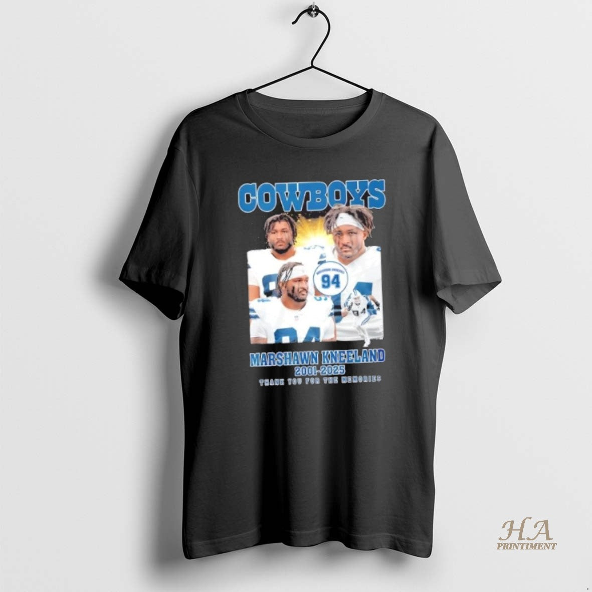 Official Dallas Cowboys 94 Marshawn Kneeland 2001 2025 Thank You For The Memories T-Shirts, Hoodie, Sweatshirt