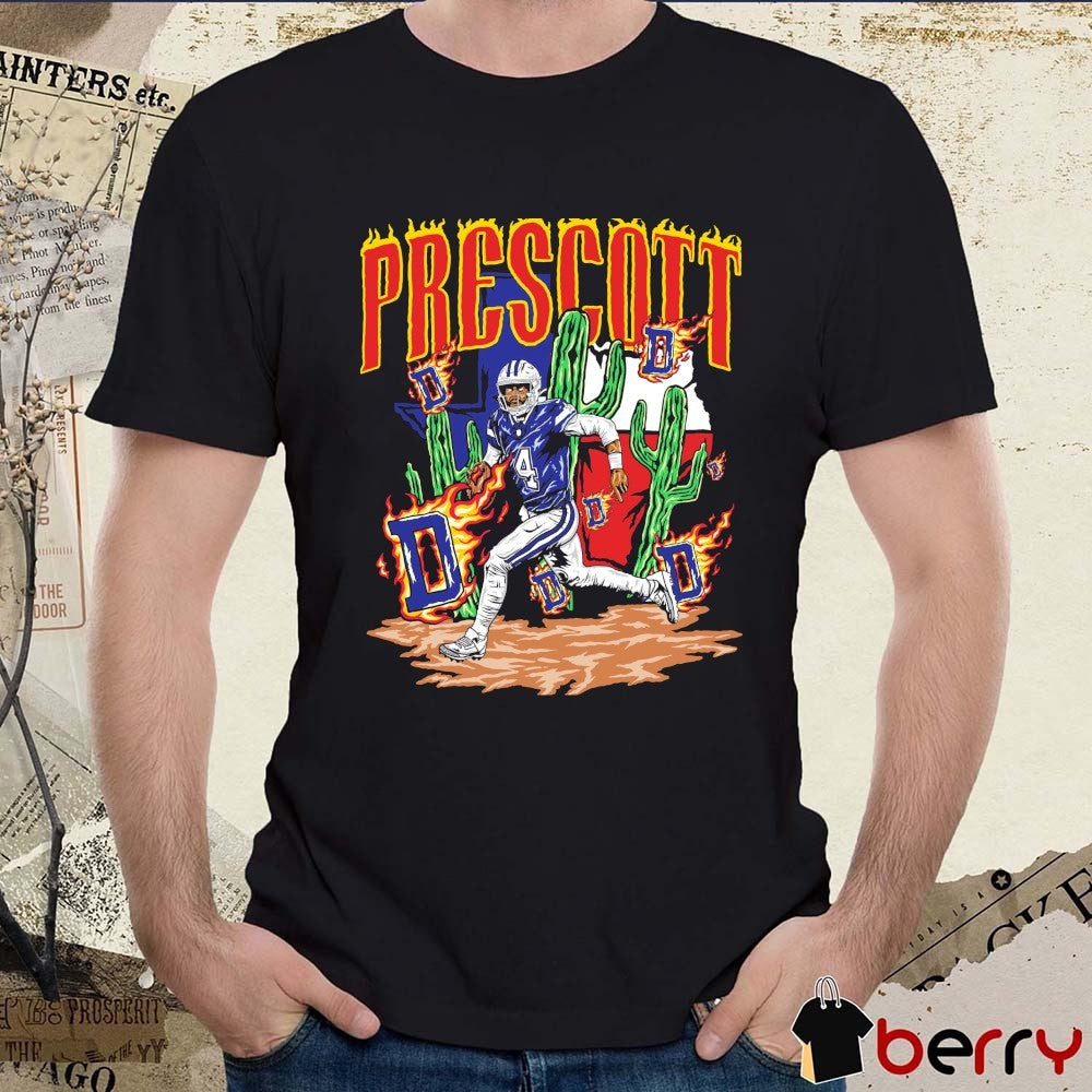 Dallas Cowboys Dak Prescott 500 Lv Planet Euphoria Artwork t-shirt