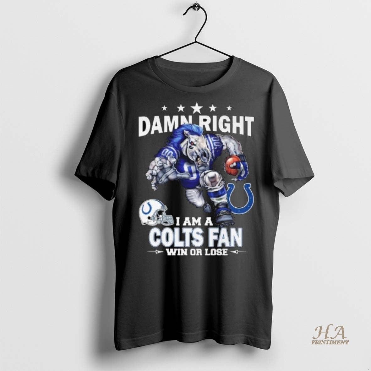 Official Damn Right I Am A Indianapolis Colts Fan Win Or Lose Mascot 2025 Long T-Shirts, Hoodie, Sweatshirt | InkNestWear.com