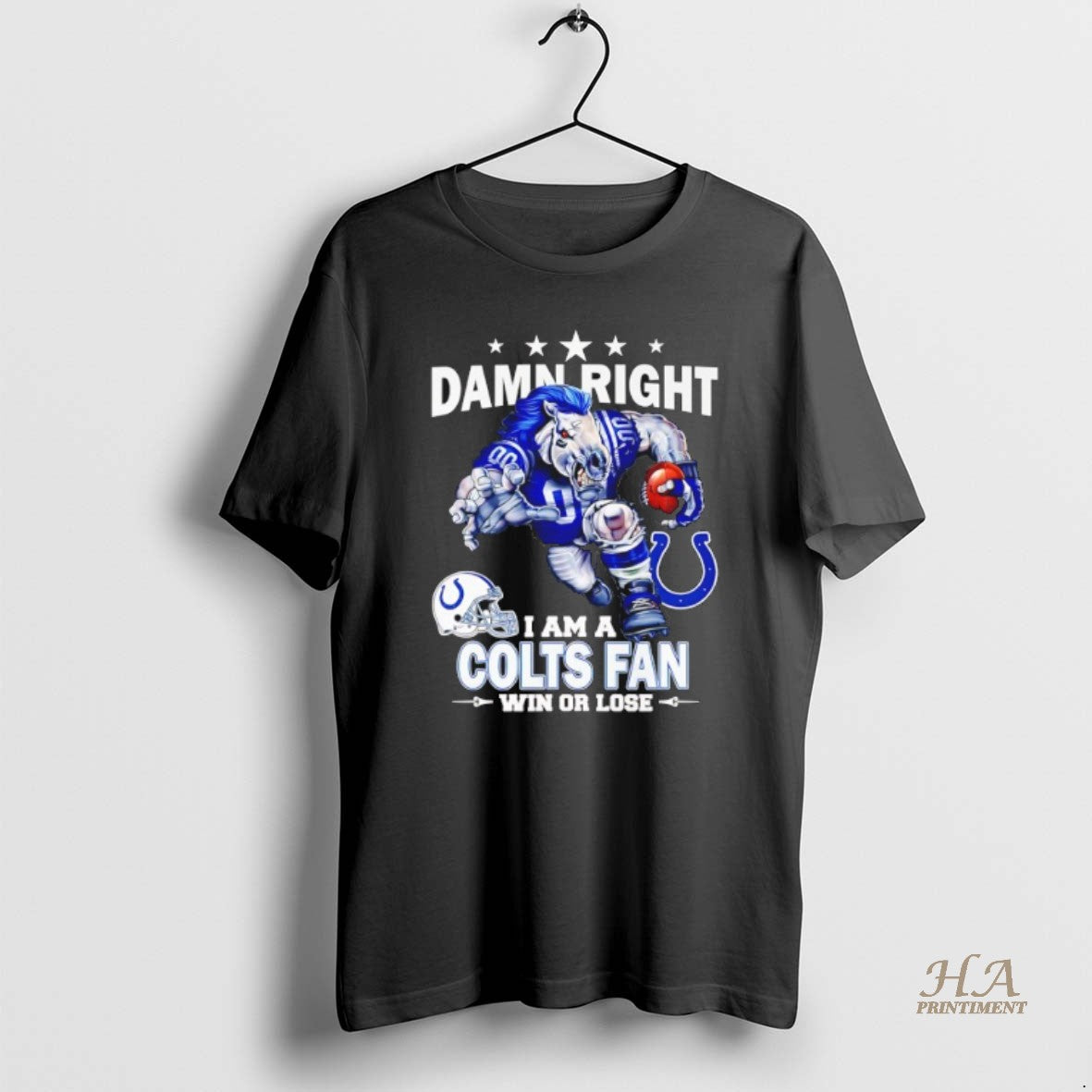 Official Damn Right I Am A Idianapolis Colts Fan Win Or Lose Mascot T-Shirts, Hoodie, Sweatshirt | InkNestWear.com