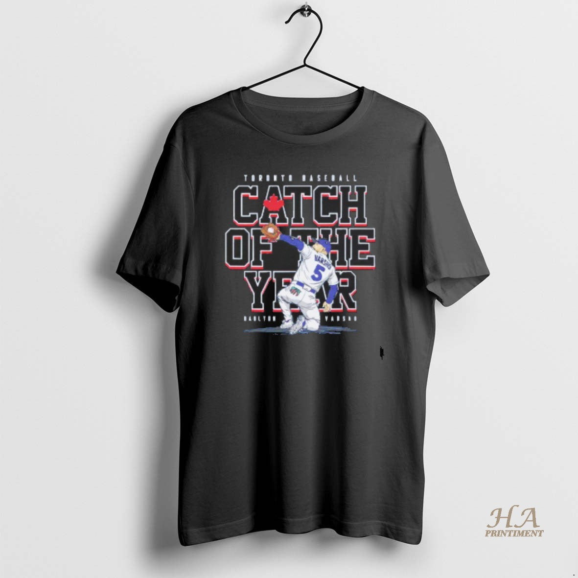 Official Daulton Varsho Toronto Blue Jays Baseball Catch Of The Year Blackshirt T-Shirts, Hoodie, Sweatshirt