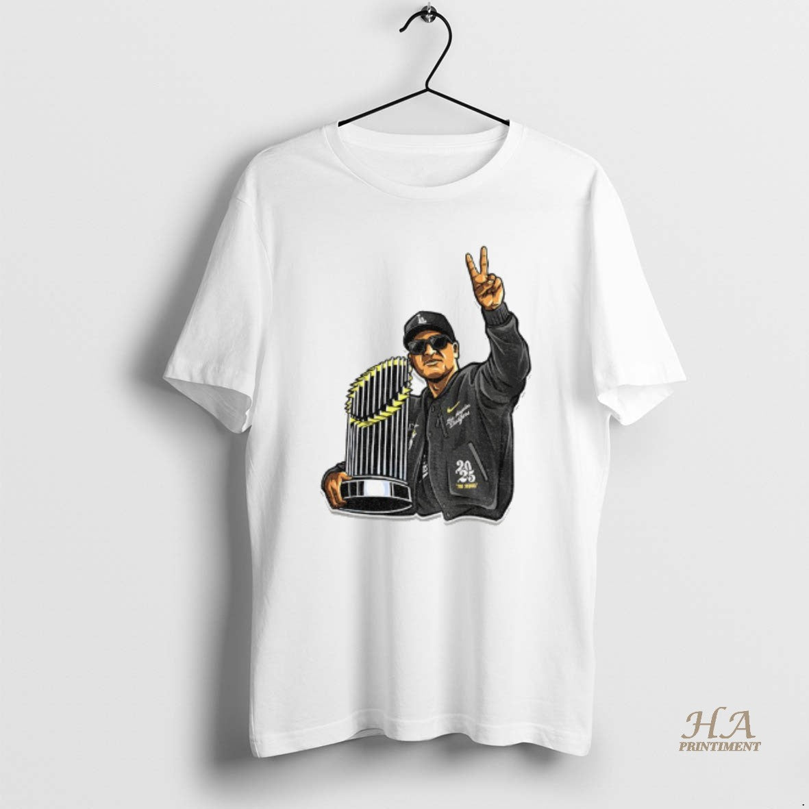Official Dave Roberts Holding World Trophy Fingers Up T-Shirts, Hoodie, Sweatshirt