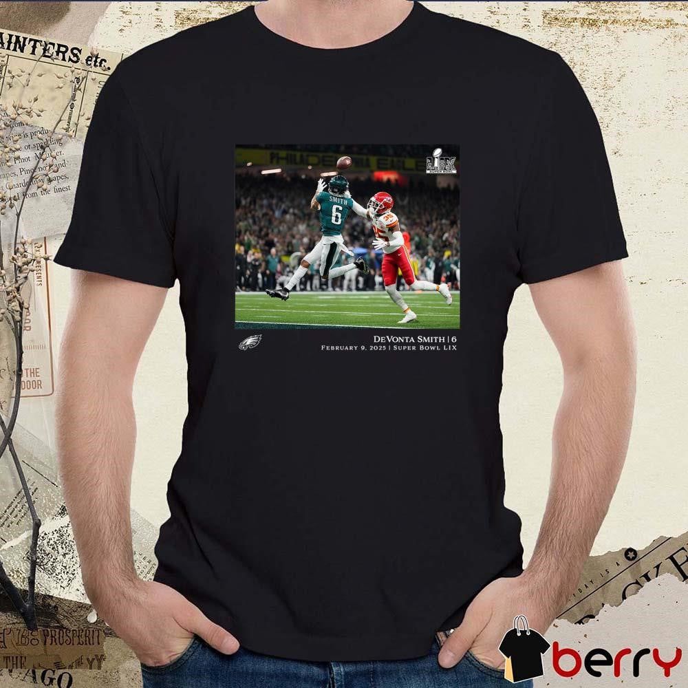 DeVonta Smith Philadelphia Eagles NFL Flash Features Super Bowl LIX Champions 2 9 2025 t-shirt