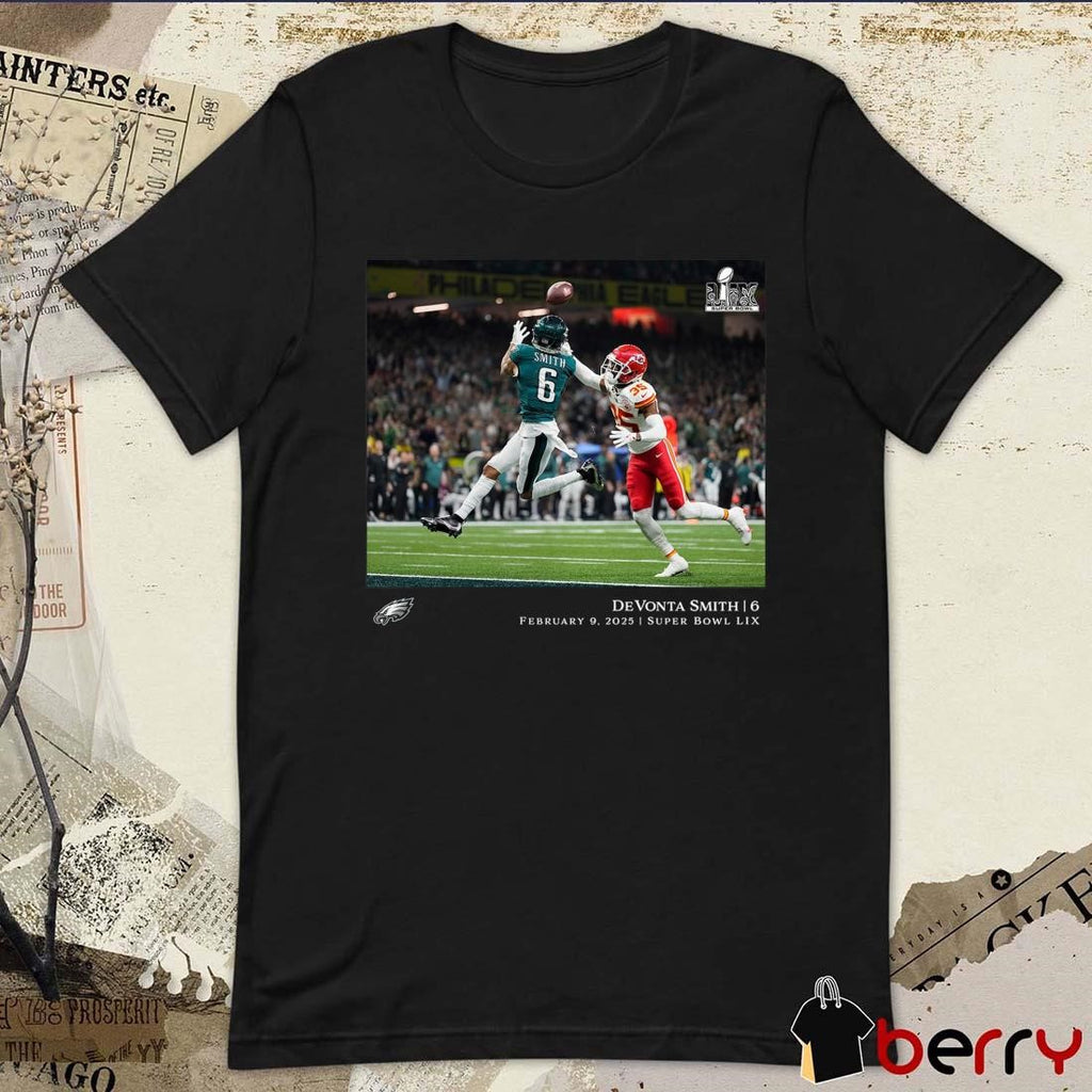 DeVonta Smith Philadelphia Eagles NFL Flash Features Super Bowl LIX Champions 2 9 2025 t-shirt