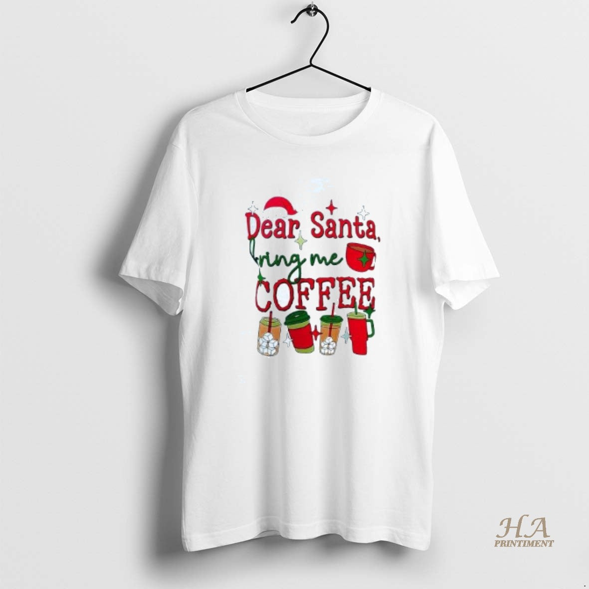 Official Dear Santa Bring Me Coffee Christmas T-Shirts, Hoodie, Sweatshirt | InkNestWear.com