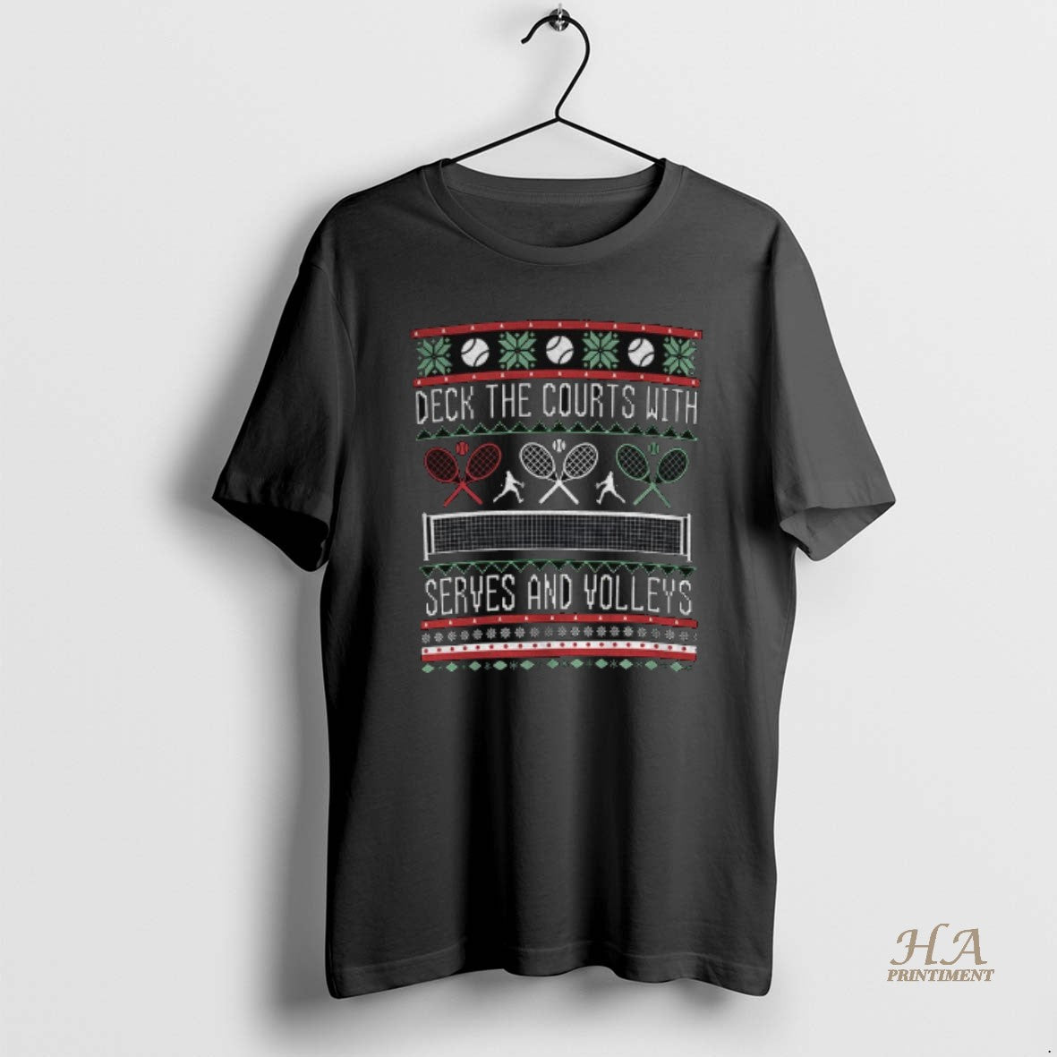 Official Deck The Courts With Serves And Volleys Tennis Merry Christmas T-Shirts, Hoodie, Sweatshirt | InkNestWear.com