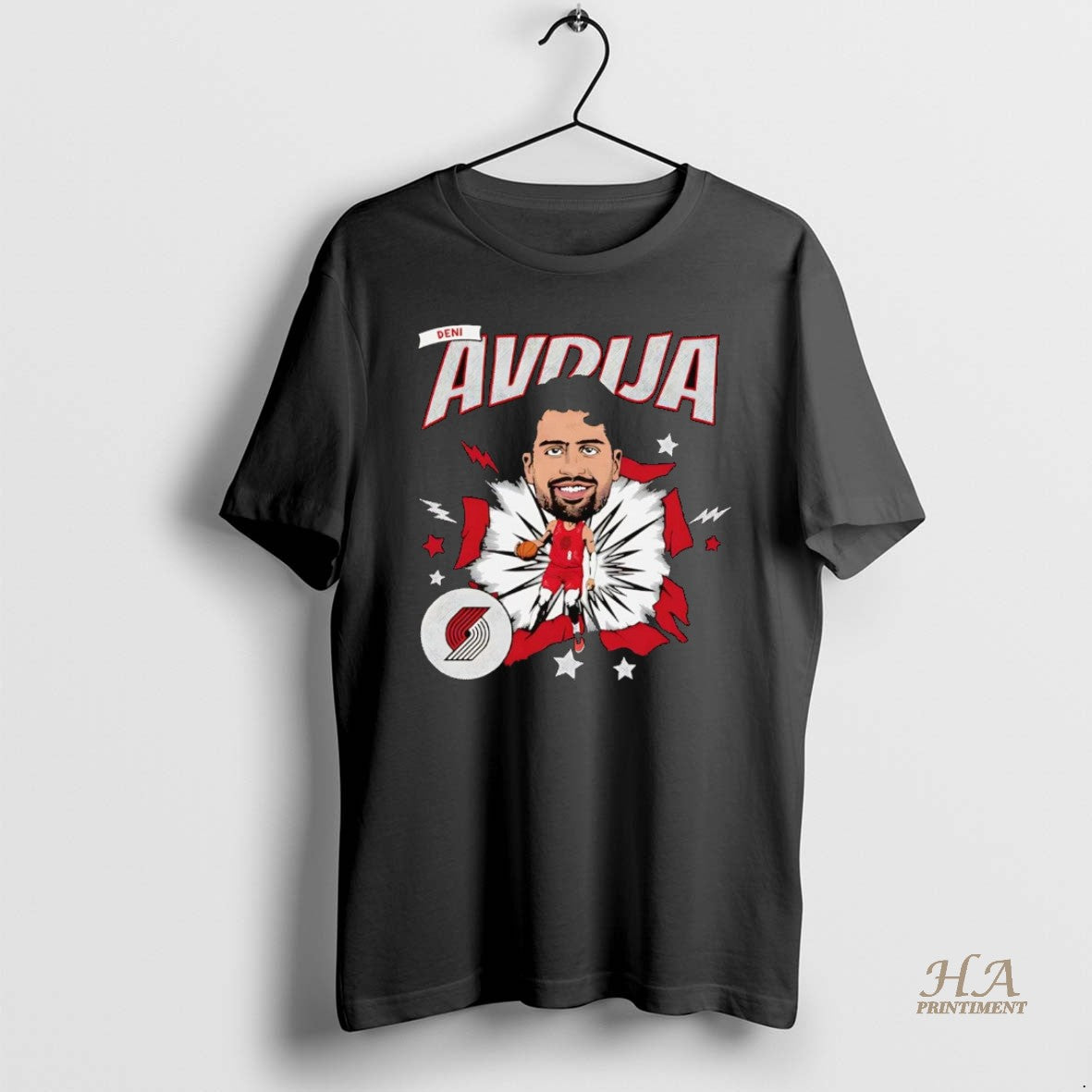 Official Deni Avdija Caricature Portland Trail Blazers T-Shirts, Hoodie, Sweatshirt | InkNestWear.com