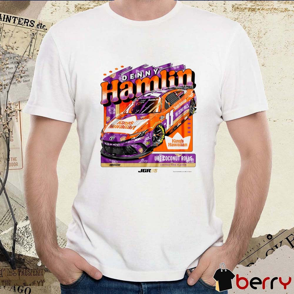 Denny Hamlin Toyota Camry NASCAR Ube Coconut Rolls JGR35 t-shirt