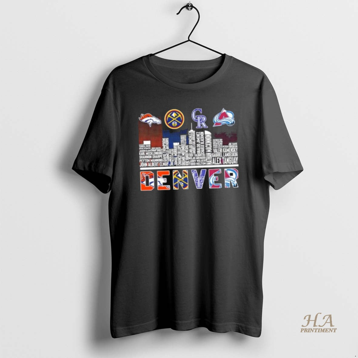 Official Denver Sports All Names My City My Team Skyline T-Shirts, Hoodie, Sweatshirt | InkNestWear.com