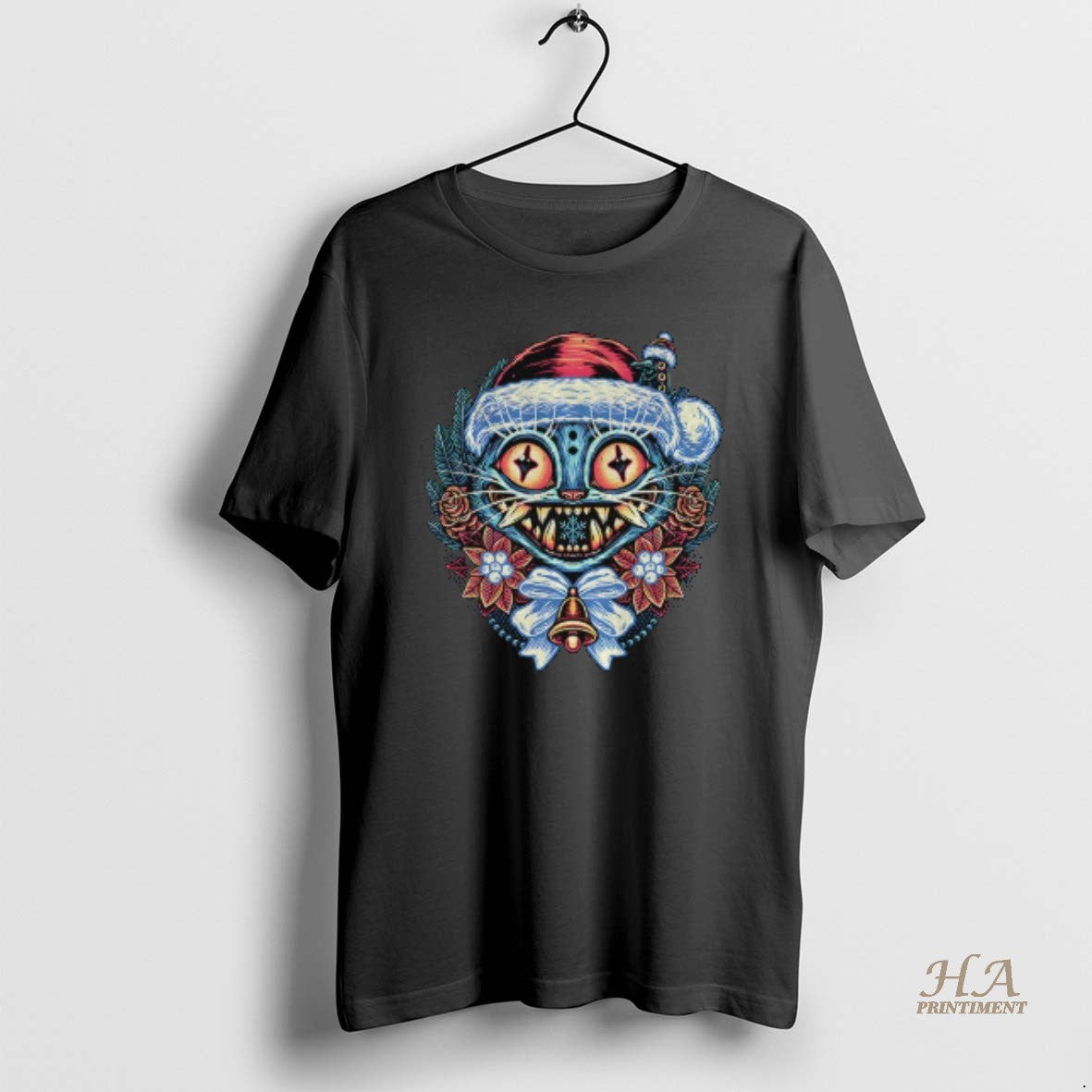 Official Derpy Tiger In A Santa Hat Art Kpop Demon Hunter Merry Christmas T-Shirts, Hoodie, Sweatshirt | InkNestWear.com