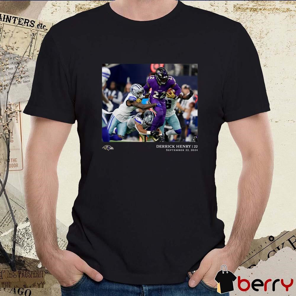Derrick Henry Baltimore Ravens NFL Flash Features Week 3 Sep 22 2024 t-shirt