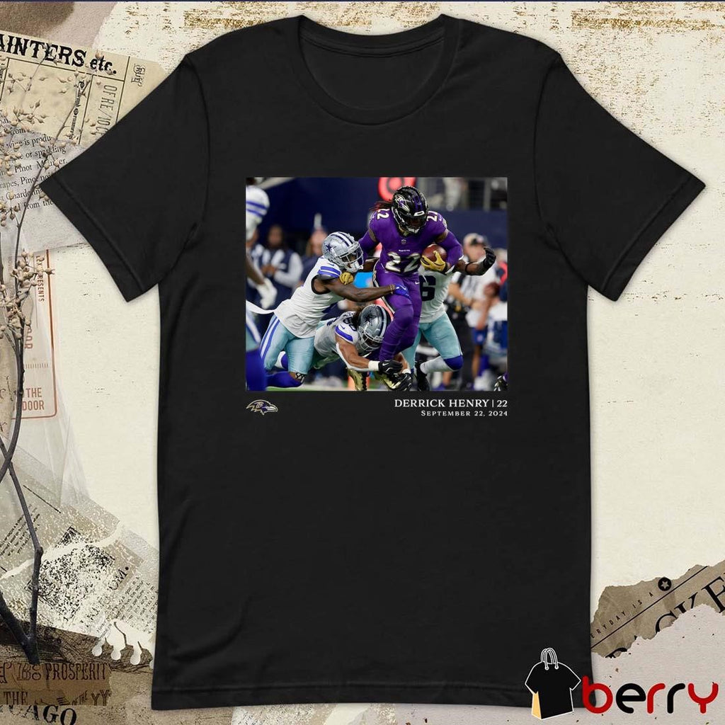 Derrick Henry Baltimore Ravens NFL Flash Features Week 3 Sep 22 2024 t-shirt