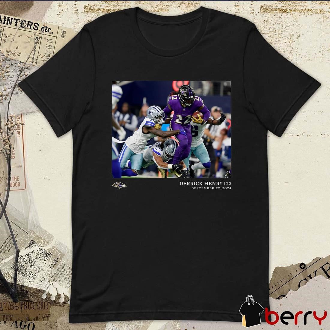 Derrick Henry Baltimore Ravens NFL Flash Features Week 3 Sep 22 2024 t-shirt