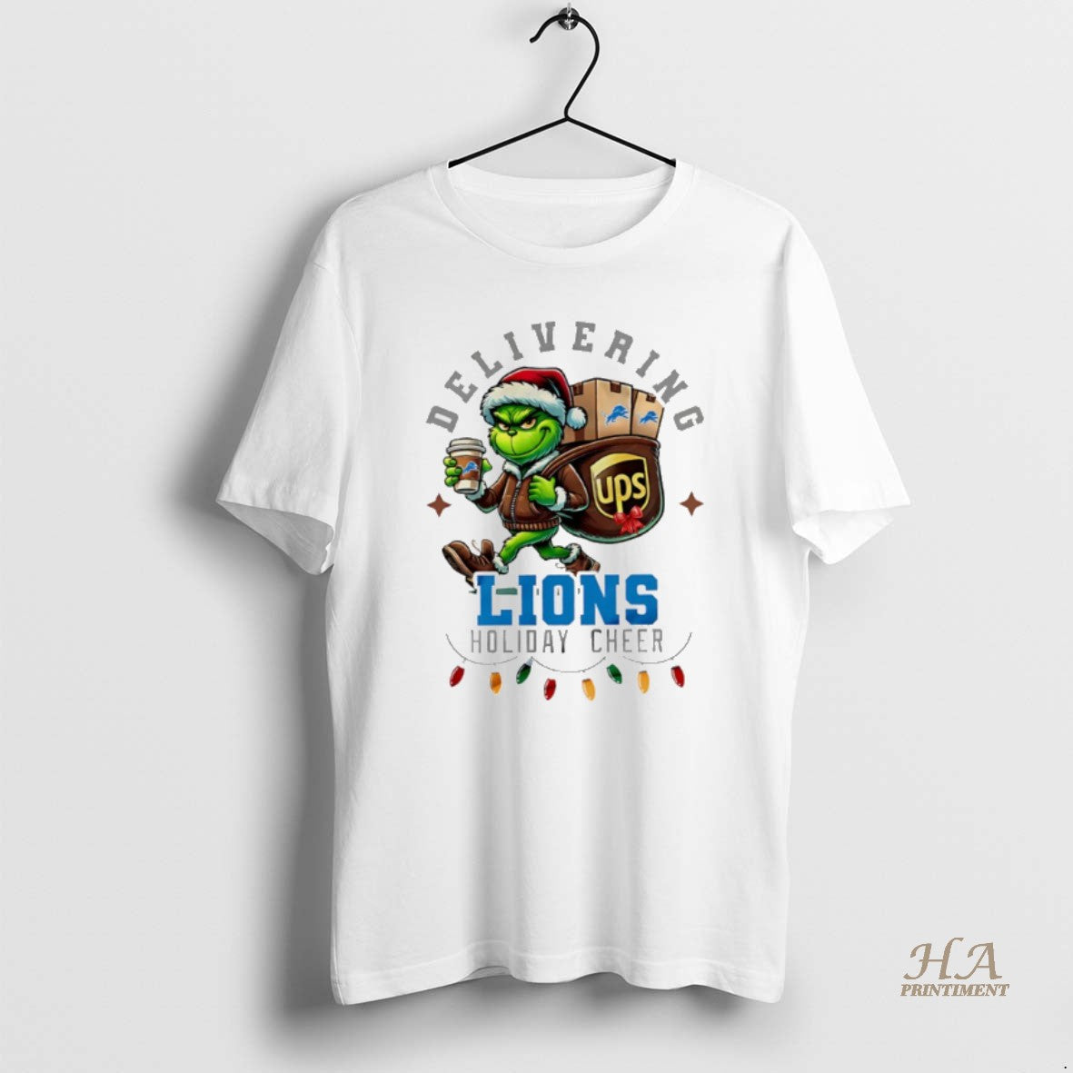 Official Detroit Lions Grinch Delivering Ups Holiday Cheer Christmas T-Shirts, Hoodie, Sweatshirt | InkNestWear.com