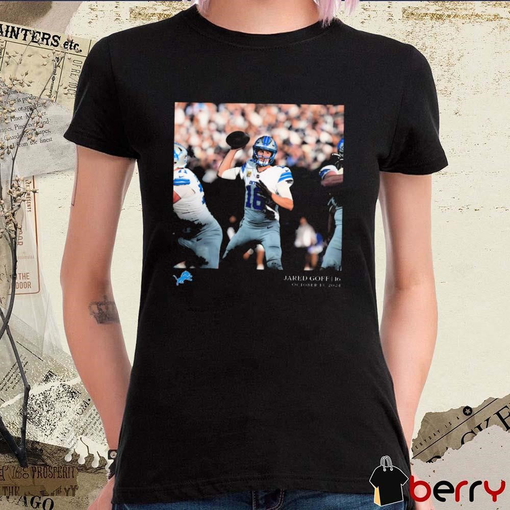 Detroit Lions Jared Goff NFL Flash Features Week 6 Oct 13 2024 t-shirt