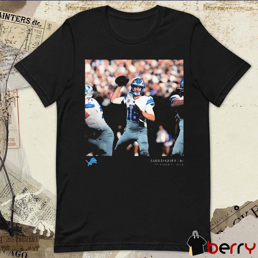 Detroit Lions Jared Goff NFL Flash Features Week 6 Oct 13 2024 t-shirt