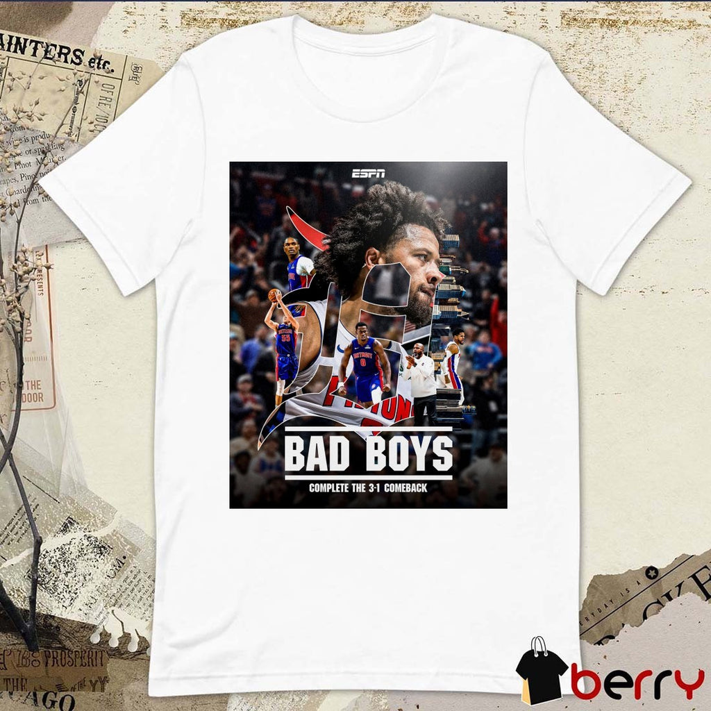 Detroit Pistons 2026 Bad Boys Complete The 3-1 Comeback Poster t-shirt