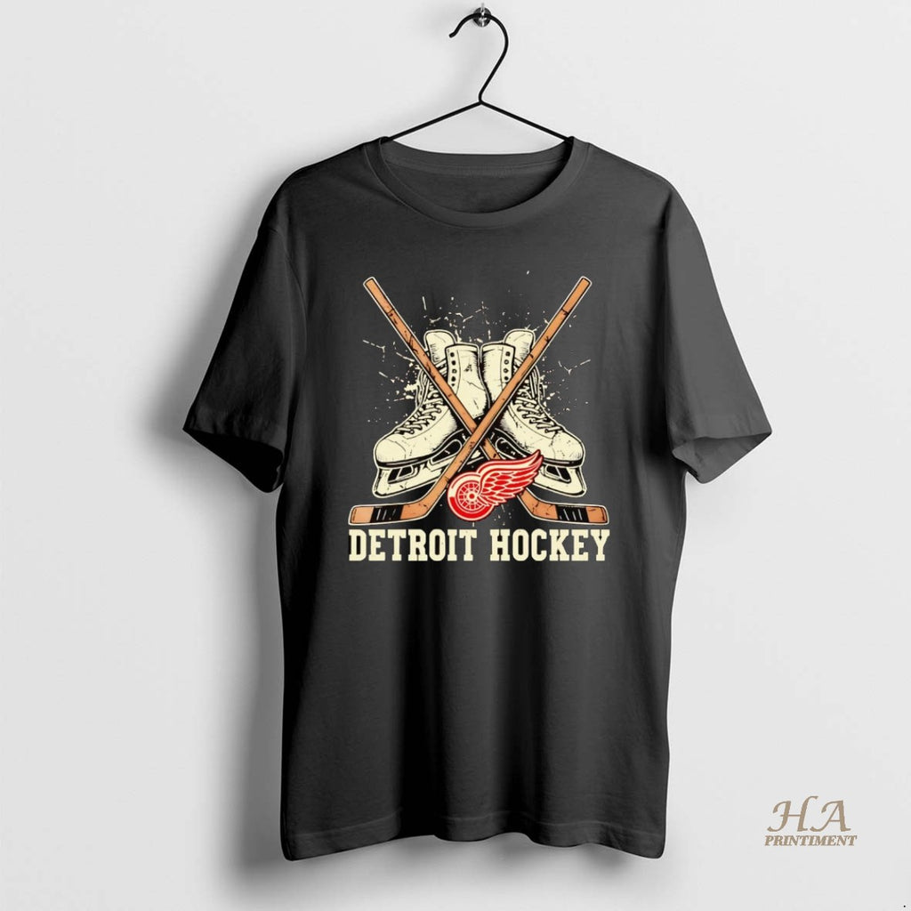 Official Detroit Red Wings Skates And Hockey Sticks T-Shirts, Hoodie, Sweatshirt | InkNestWear.com
