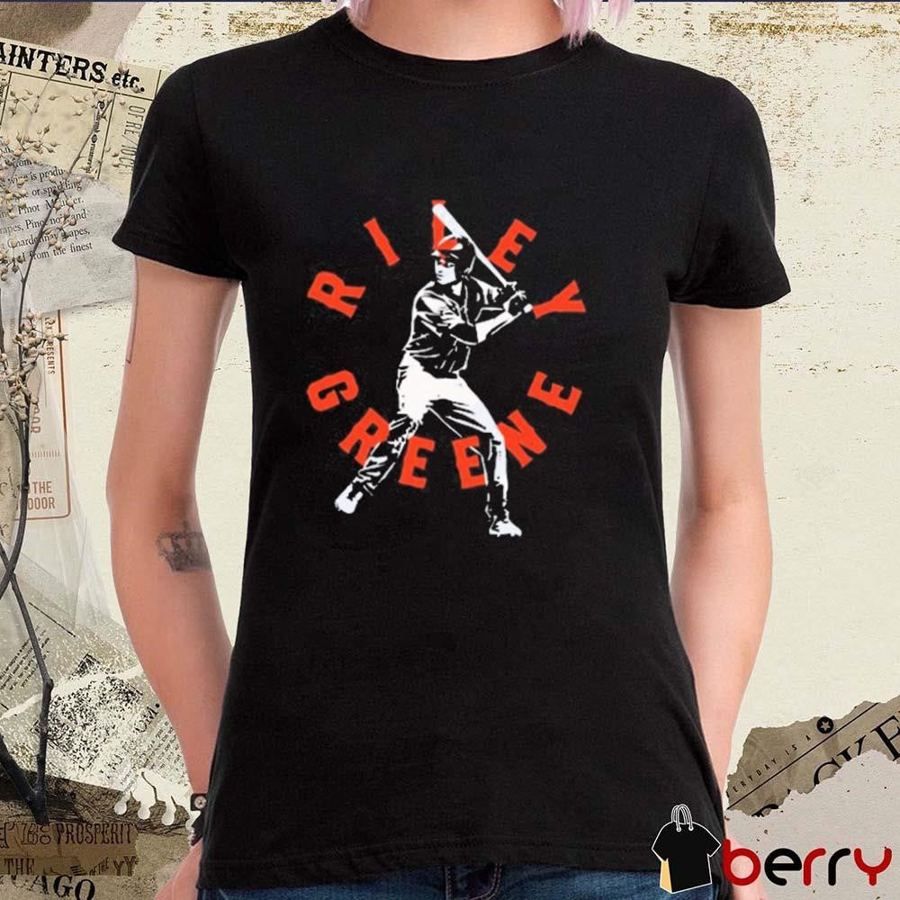 Detroit Tigers MLB Riley Greene Baseball Team Swing Pose t-shirt