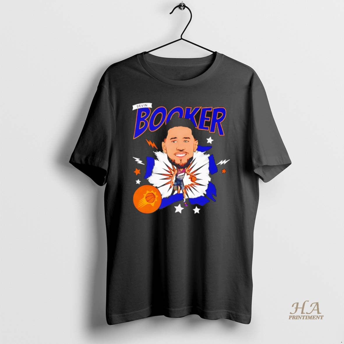 Official Devin Booker Phoenix Suns Caricature Black Ornaments T-Shirts, Hoodie, Sweatshirt | InkNestWear.com