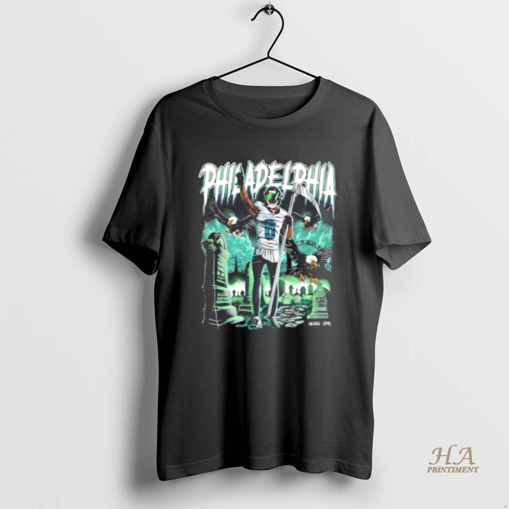Official Devonta Smith Slim Reaper Graveyard T-Shirts, Hoodie, Sweatshirt | InkNestWear.com
