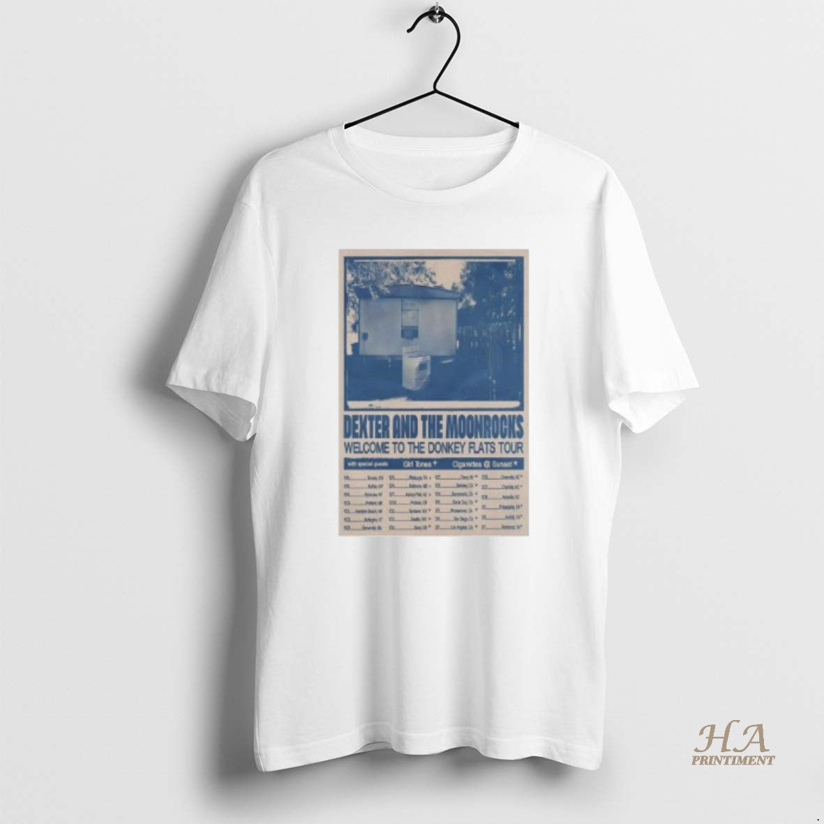 Official Dexter And The Moonrocks The Donkey Flats Tour 2026 Circle White T-Shirts, Hoodie, Sweatshirt | InkNestWear.com