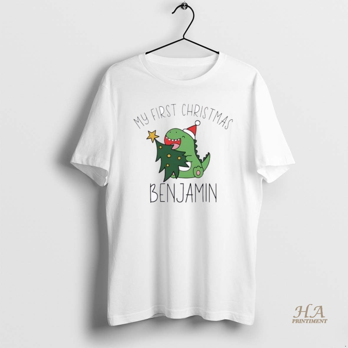 Official Dinosaur Xmas Babys First Christmas Personalized Ornaments White T-Shirts, Hoodie, Sweatshirt | InkNestWear.com