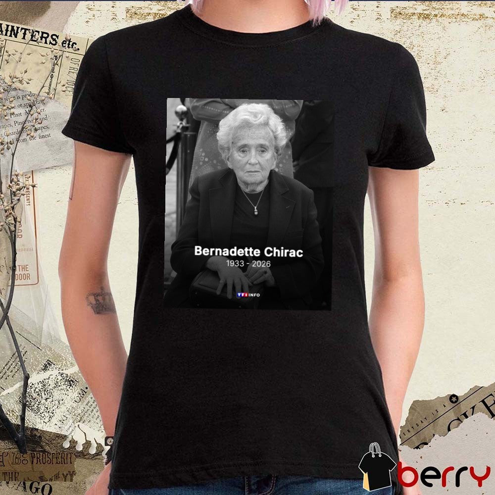 Disparition Bernadette Chirac 1933 – 2026 TF1 INFO Poster t-shirt