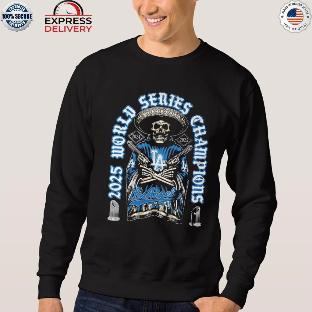 Dodgers 2025 Skull World Series Champs LA Shirt