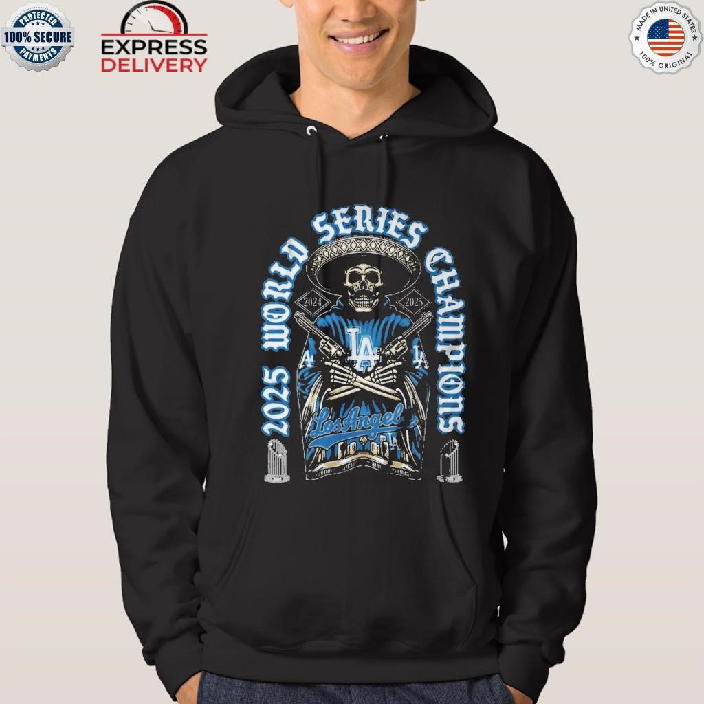 Dodgers 2025 Skull World Series Champs LA Shirt