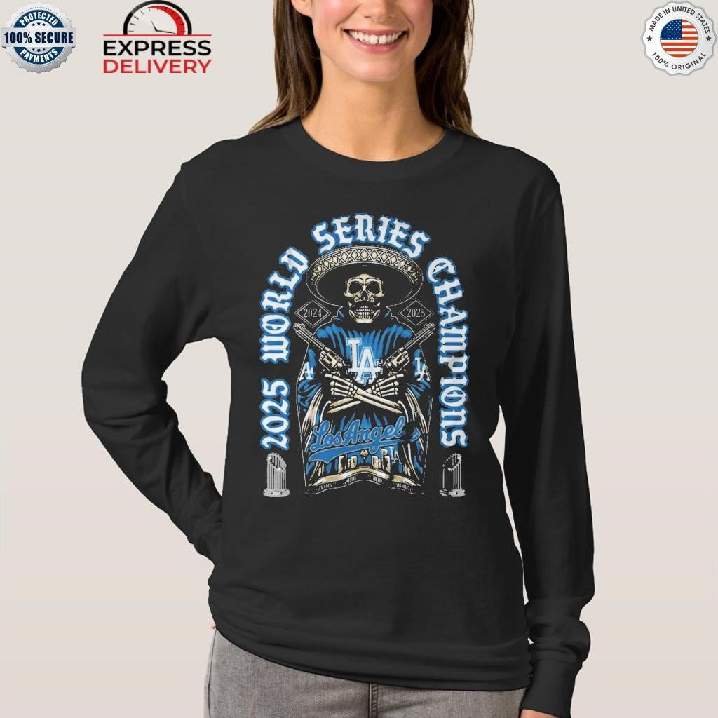 Dodgers 2025 Skull World Series Champs LA Shirt