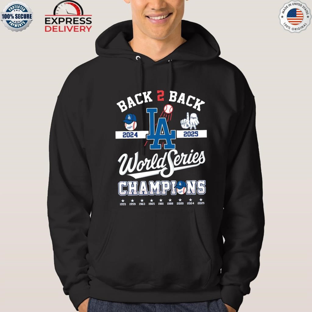 Dodgers Back To Back 2024 2025 World Series Champions Shirt