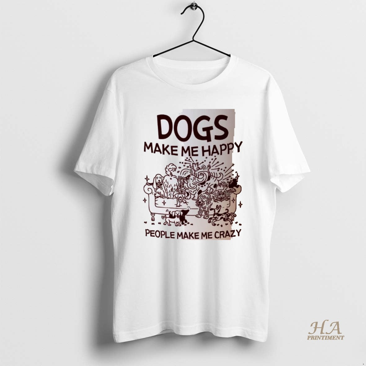 Official Dogs Make Me Happy People Make Me Crazy Meme T-Shirts, Hoodie, Sweatshirt | InkNestWear.com