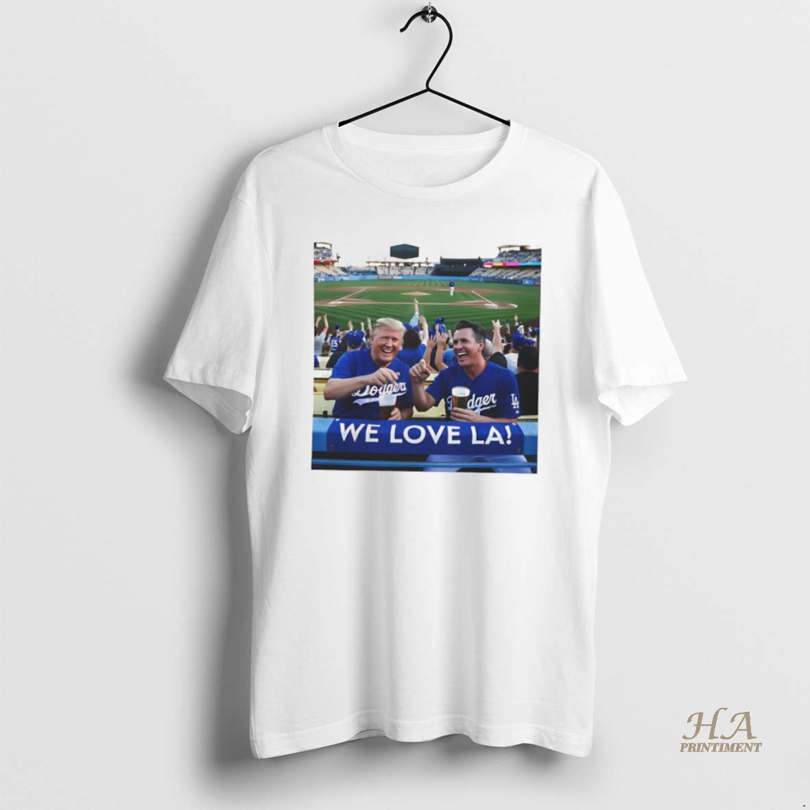 Official Donald Trump And Gavin Newsom We Love Los Angeles Dodgers T-Shirts, Hoodie, Sweatshirt | InkNestWear.com