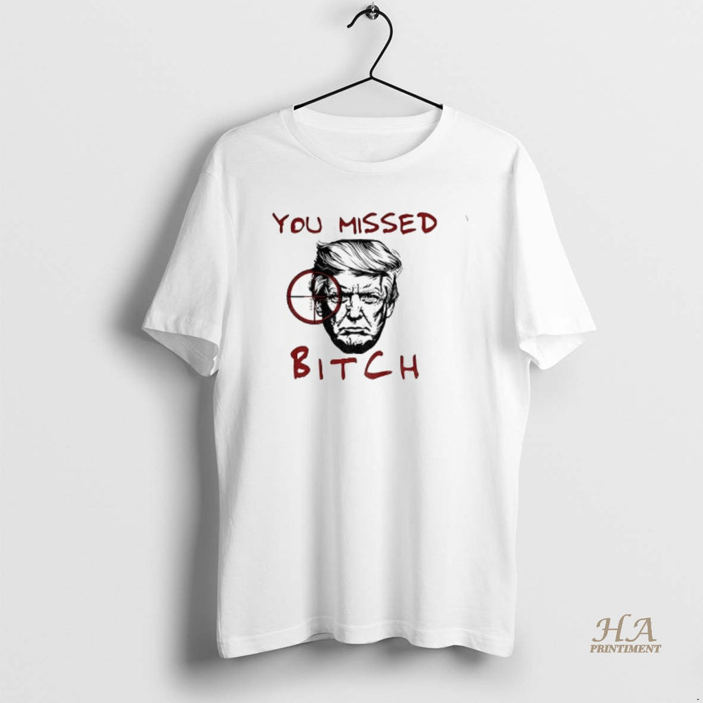 Official Donald Trump Meme Sniper Gun You Missed Bitch Political T-Shirts, Hoodie, Sweatshirt | InkNestWear.com