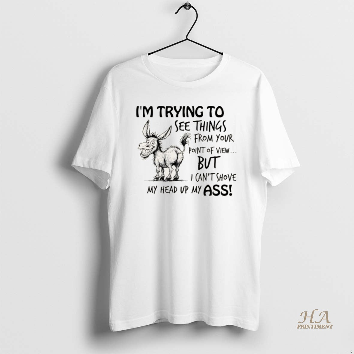 Official Donkey I Am Trying To See Things From Your Point Of View Christmas Ornaments T-Shirts, Hoodie, Sweatshirt