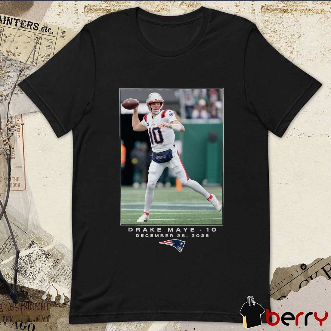 Drake Maye New England Patriots NFL Flash Features Week 17 December 28 2025 Graphic t-shirt