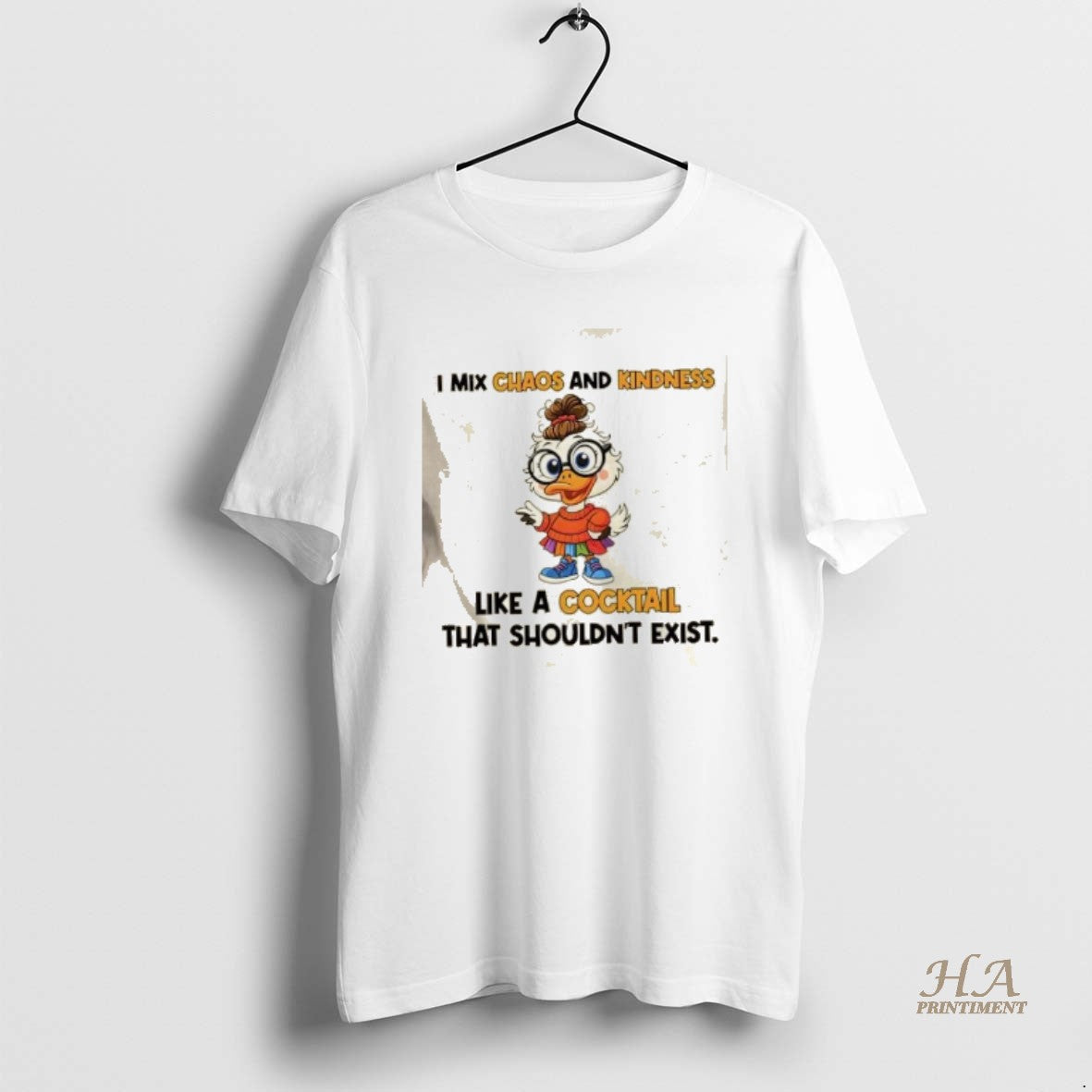 Official Duck I Mix Chaos And Kindness Like A Cocktail That Shouldnt Exist T-Shirts, Hoodie, Sweatshirt | InkNestWear.com