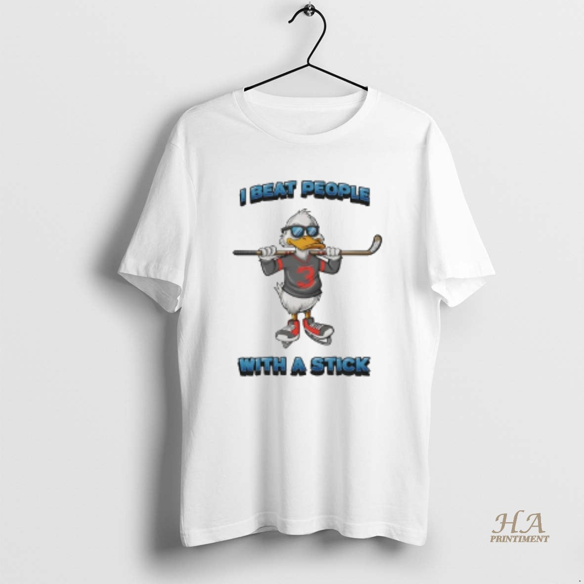 Official Duck Hockey I Beat People With A Stick T-Shirts, Hoodie, Sweatshirt | InkNestWear.com