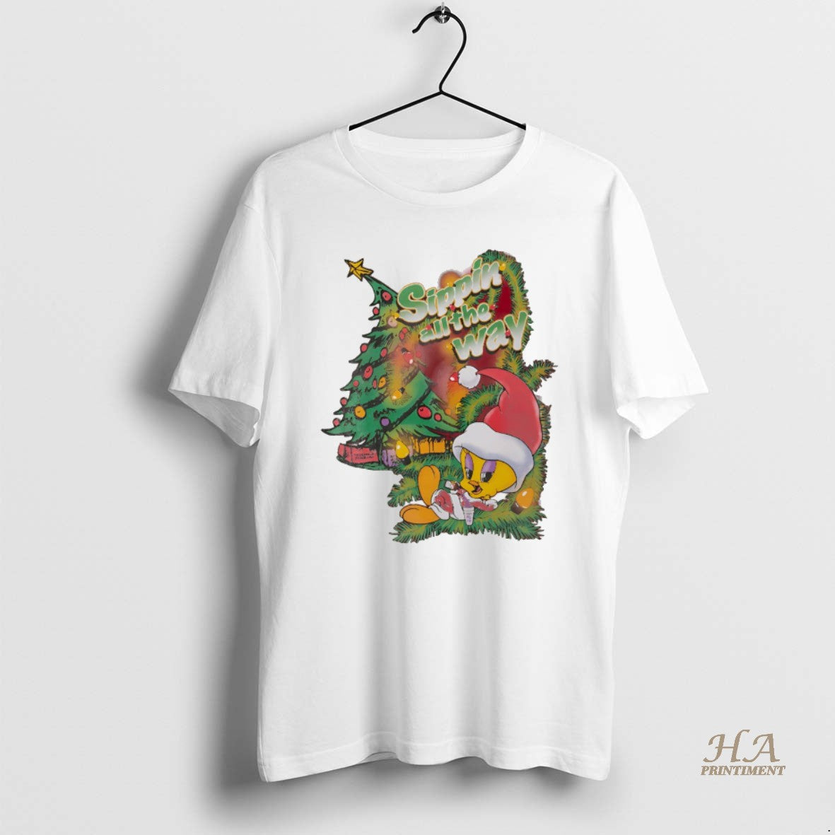 Official Duck Sippin All The Way Christmas White T-Shirts, Hoodie, Sweatshirt | InkNestWear.com