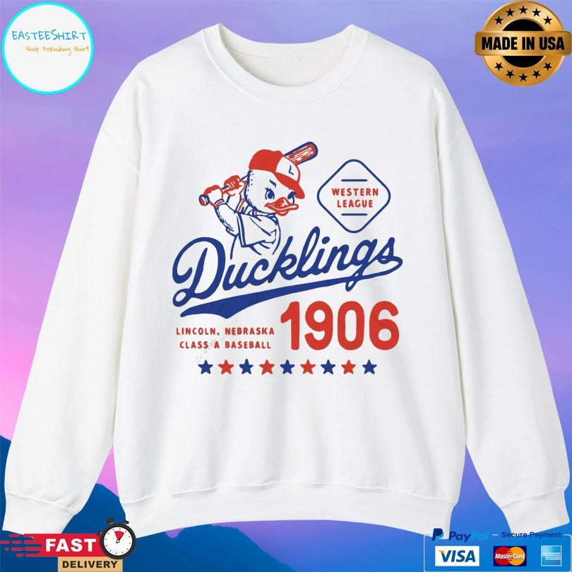 Ducklings Western League Lincoln Nebraska Class A Baseball 1906 T-shirt
