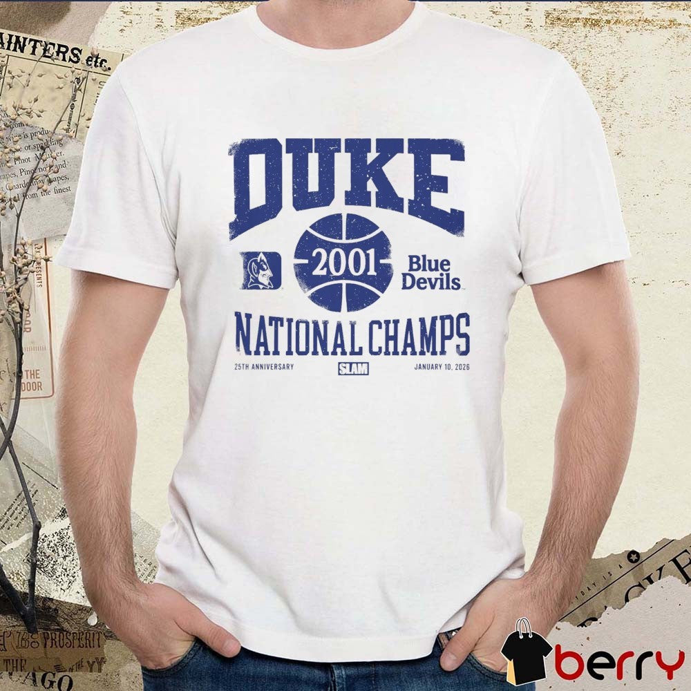 Duke Blue Devils 2001 National Champions 25th Anniversary January 10 2025 t-shirt