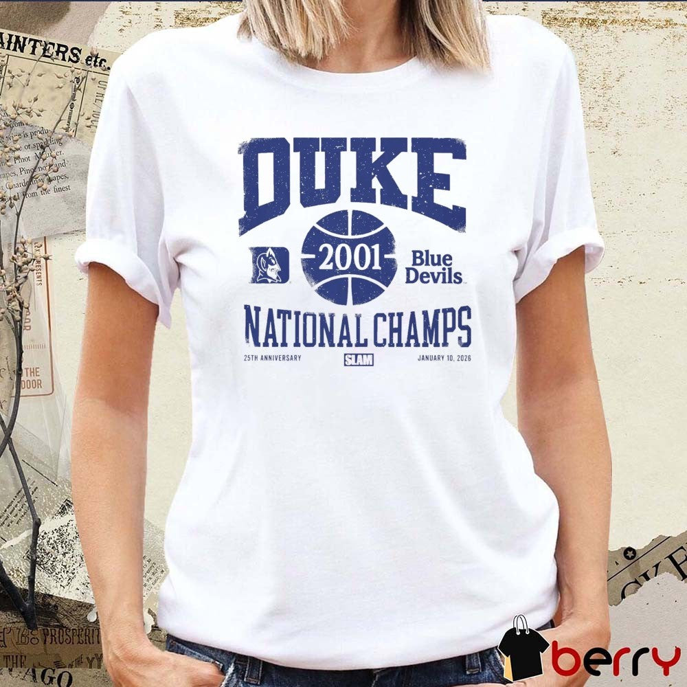 Duke Blue Devils 2001 National Champions 25th Anniversary January 10 2025 t-shirt